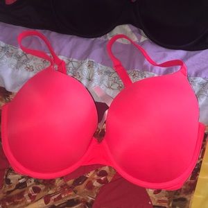 Bright pink bra vs